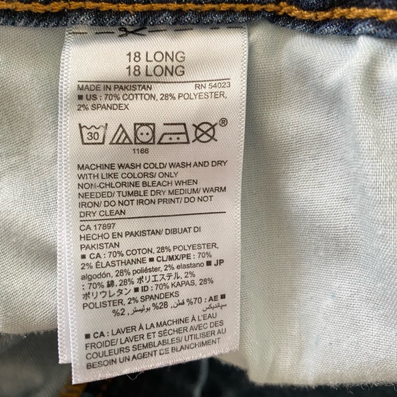 18 Long OLD NAVY MID RISE JEANS SZ 18LONG - Picture 8 of 9